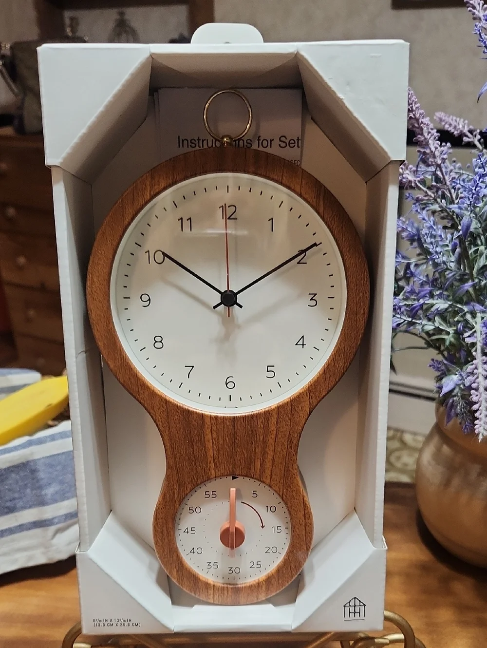 HEARTH&HAND KITCHEN CLOCK with TIMER